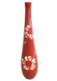 RED BLOOMS TALL VASE